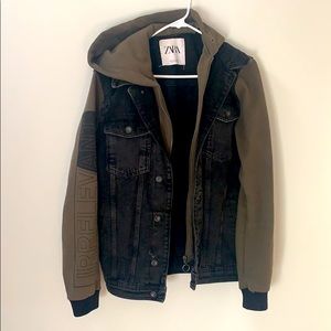 Zara Men’s Denim Hoodie Jacket